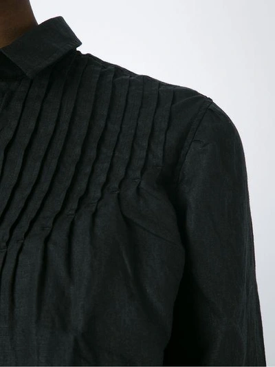 Shop À La Garçonne Pleated Shirt In Black