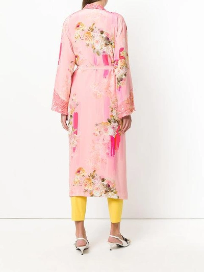 Shop Antonio Marras Floral Wrap Coat - Red