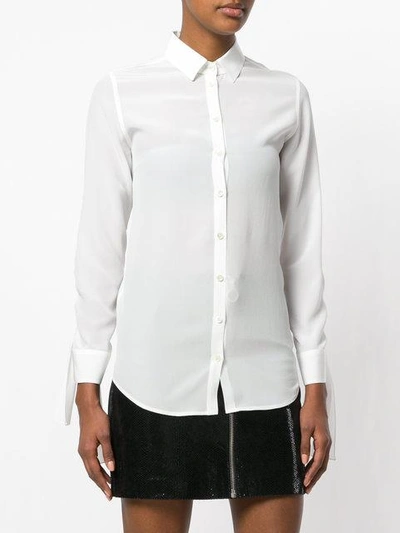 Shop Saint Laurent Buttoned Blouse In White