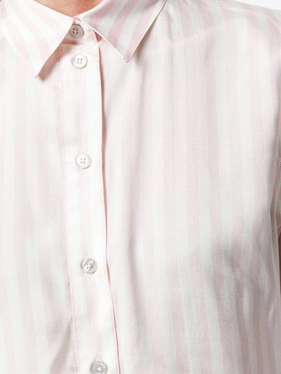 Shop Paul Smith Striped Long Sleeve Shirt In Pink & Purple