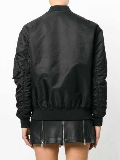 Shop Mcq By Alexander Mcqueen Patch Detail Bomber Jacket In Black