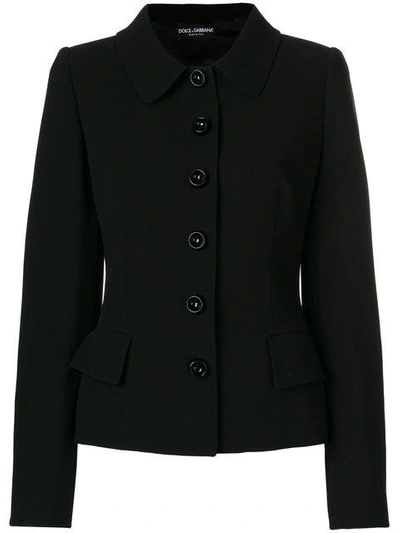 Shop Dolce & Gabbana Fitted Jacket In Black