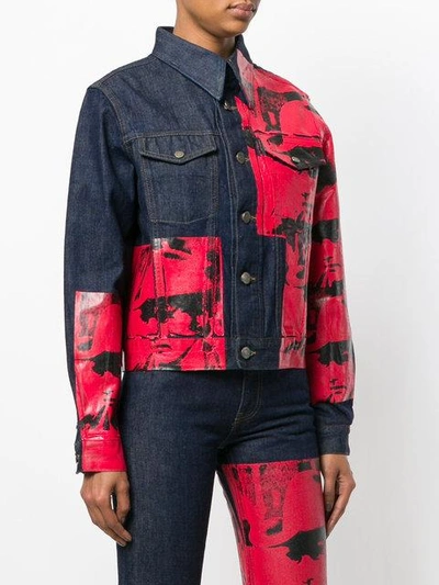 Calvin Klein X Andy Warhol Foundation Dennis Hopper Denim Jacket In Denim-rosso  | ModeSens