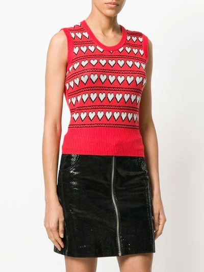Shop Preen Line Leta Knitted Top In Red