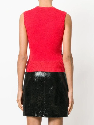 Shop Preen Line Leta Knitted Top In Red