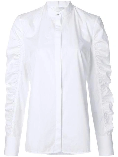 Shop Victoria Victoria Beckham Ruched Long In White