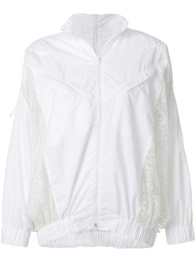 Shop Almaz Zipped Lace Jacket - White