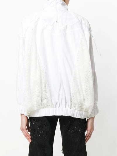 Shop Almaz Zipped Lace Jacket - White