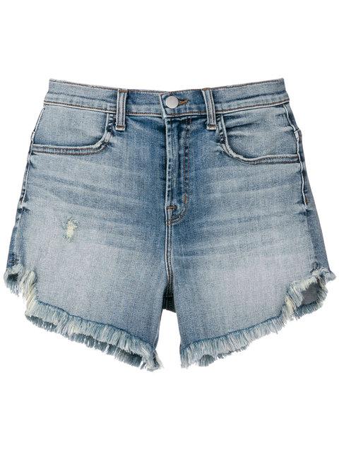 J Brand Frayed Denim Shorts In Blue | ModeSens