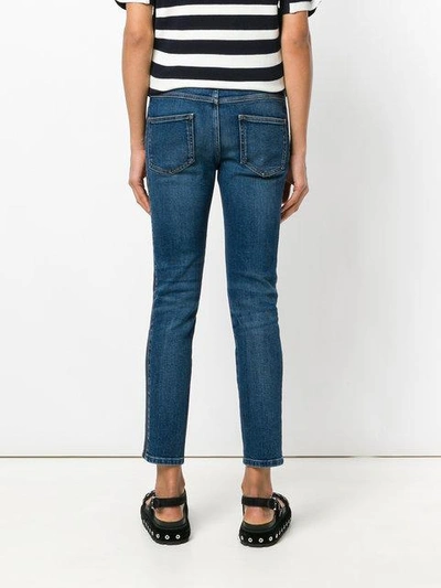Shop Alexander Mcqueen Side Stripe Slim Jeans In Blue