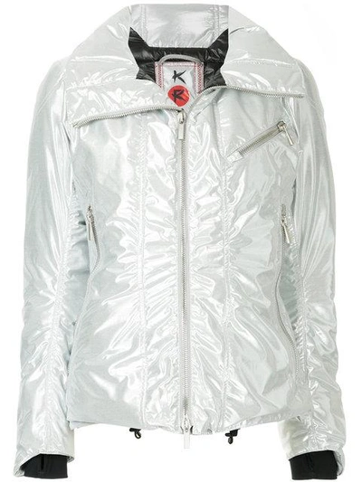 Shop Kru Metallic Padded Down Jacket - Multicolour