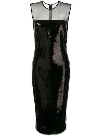 Shop Tom Ford Sequin Embellished Dress In Black
