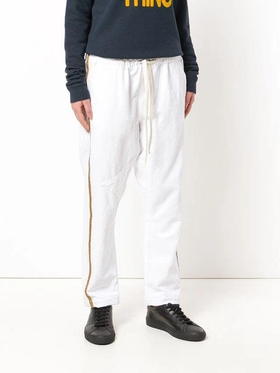 Shop Freecity Drawstring Cropped Trousers - White
