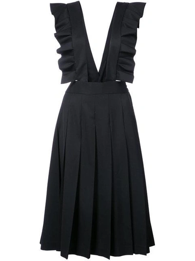 Shop Comme Des Garcons Girl Jersey Ruffle Strap Pleated Skirt