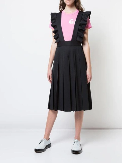 Shop Comme Des Garcons Girl Jersey Ruffle Strap Pleated Skirt