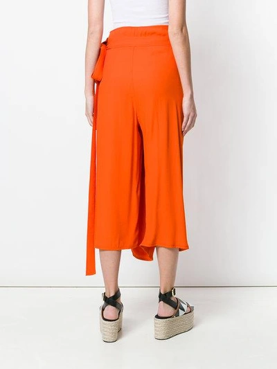 Shop I'm Isola Marras Wrap Front Cropped Trousers - Orange