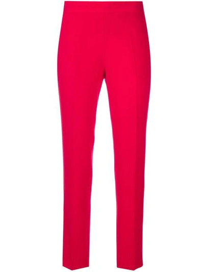 Shop Alberto Biani Cropped Trousers In 42 Coral