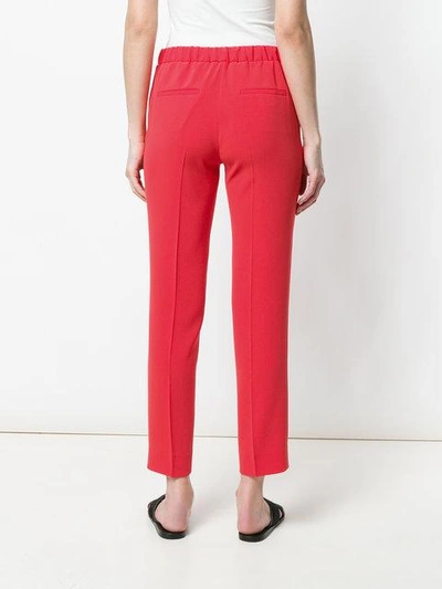 Shop Alberto Biani Cropped Trousers In 42 Coral