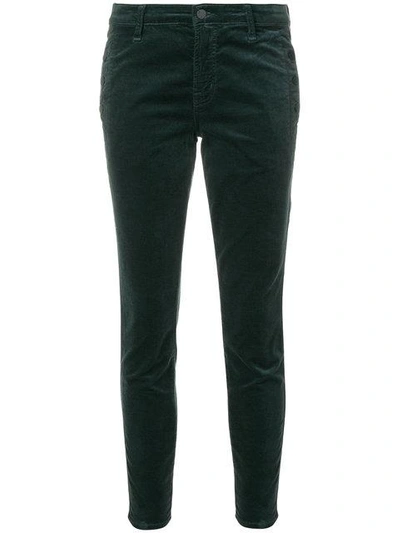 Shop J Brand Zion Skinny Cropped Trousers - Green