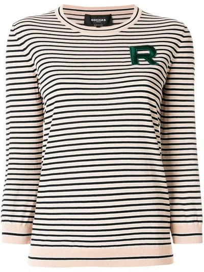 Shop Rochas Striped Knitted Top