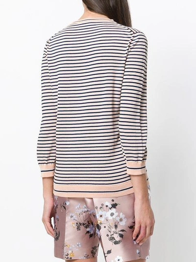Shop Rochas Striped Knitted Top