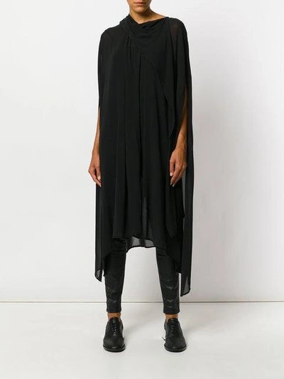 Shop Lost & Found Fluid Cape Top In Black