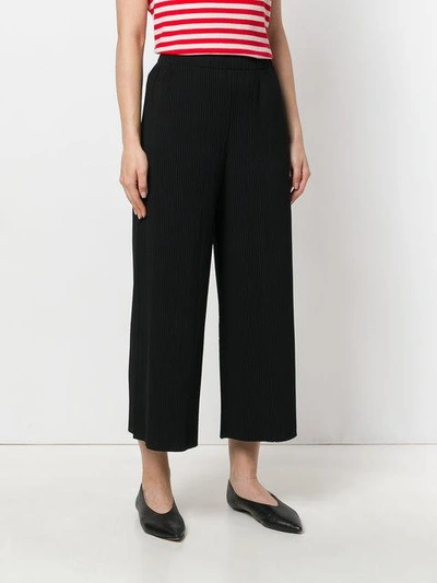 Shop Issey Miyake Pleated Cropped Trousers