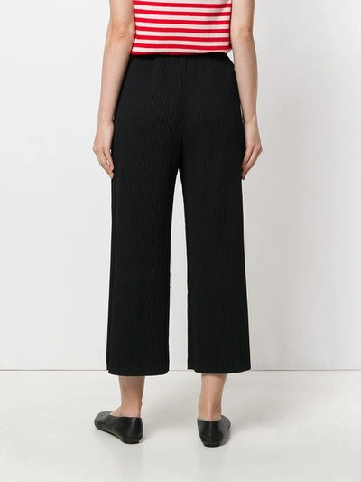 Shop Issey Miyake Pleated Cropped Trousers