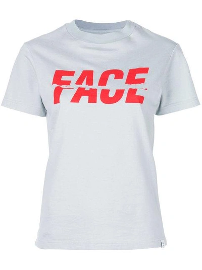 Shop Facetasm Printed T-shirt - Grey