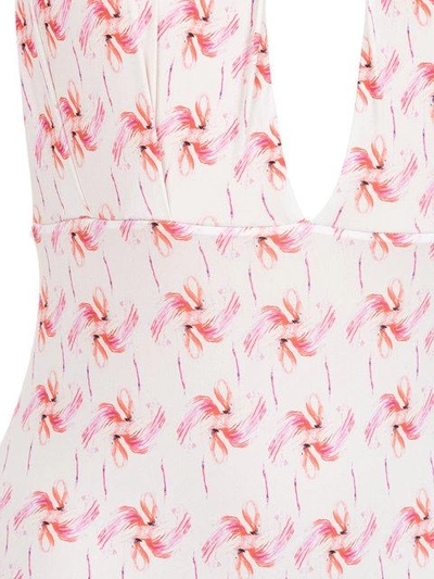 Shop Olympiah Flamingo Printed Swimsuit In White