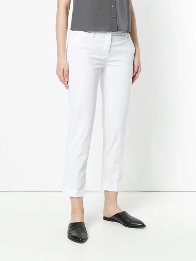 Aspesi Skinny Cropped Jeans In White