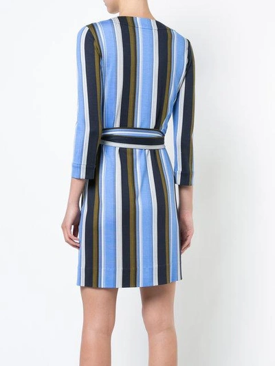 Shop Diane Von Furstenberg Dvf  Sussex Stripe Wrap Dress - Blue