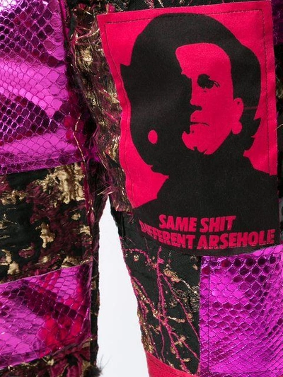 Shop Dilara Findikoglu Patchwork Punk Trousers In Pink