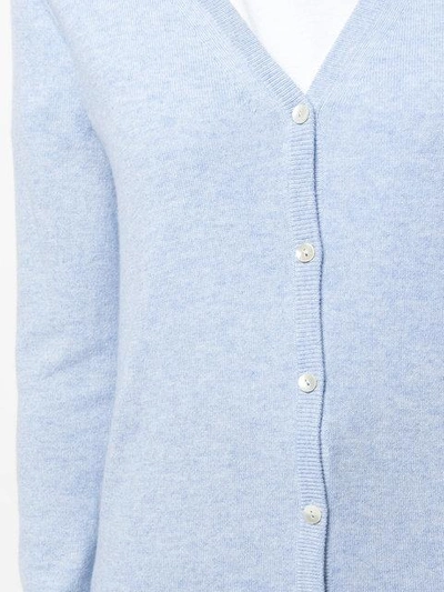 Shop N•peal Cashmere V-neck Cardigan In Blue