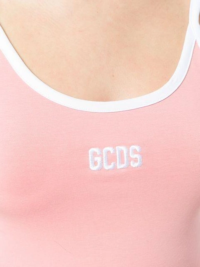 Shop Gcds Logo Print Vest Top - Pink