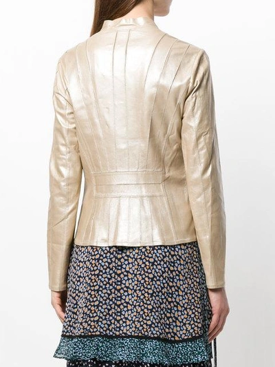 Shop Desa Collection Metallic-wildlederjacke Mit Einsätzen