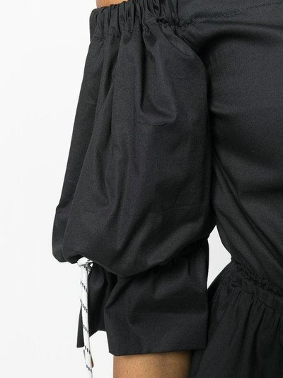 Shop Christian Pellizzari Strapless Shirt In Black
