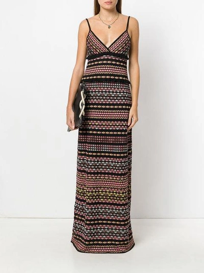 Shop M Missoni Striped Maxi Dress In Multicolour