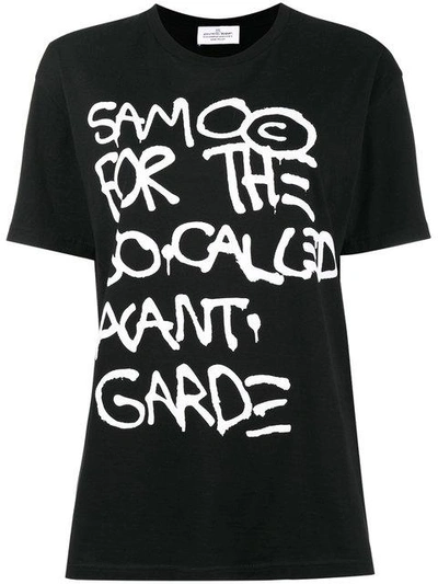 Shop Jean-michel Basquiat X Browns Rome Pays Off Samo Print Short Sleeve T-shirt In Black