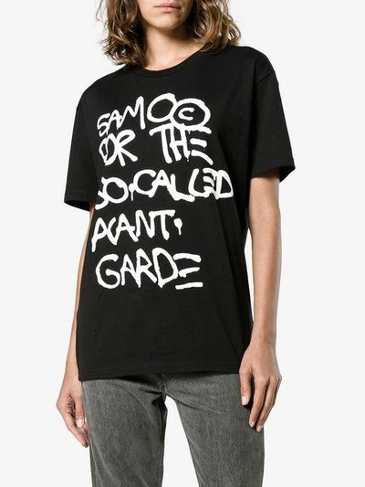 Shop Jean-michel Basquiat X Browns Rome Pays Off Samo Print Short Sleeve T-shirt In Black