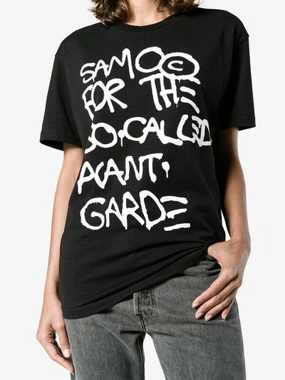 Shop Jean-michel Basquiat X Browns Rome Pays Off Samo Print Short Sleeve T-shirt In Black