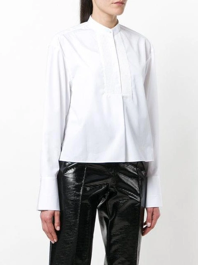 Shop Jil Sander Classic Collarless Shirt - White