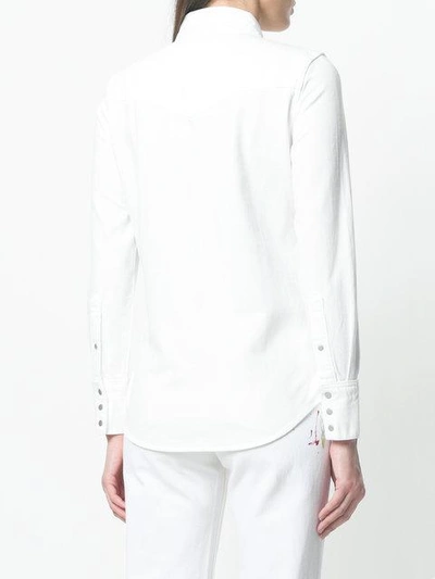 Shop Calvin Klein Jeans Est.1978 Calvin Klein Jeans Western Lean Contrast Shirt - White