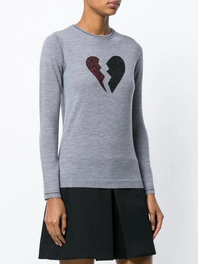 Shop Bella Freud Heart Breaker Sweater - Grey