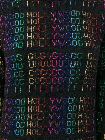 Shop Gucci Hollywood Metallic Sweater - Black