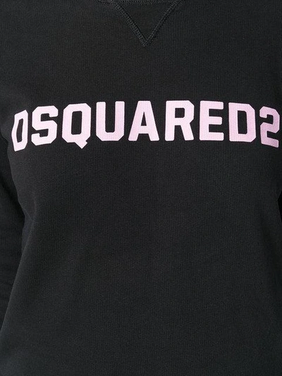 Shop Dsquared2 Logo Printed Sweatshirt - Black