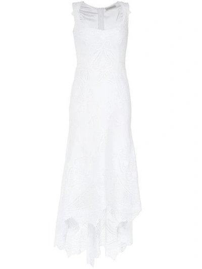 Shop Martha Medeiros Lace Midi Dress In White