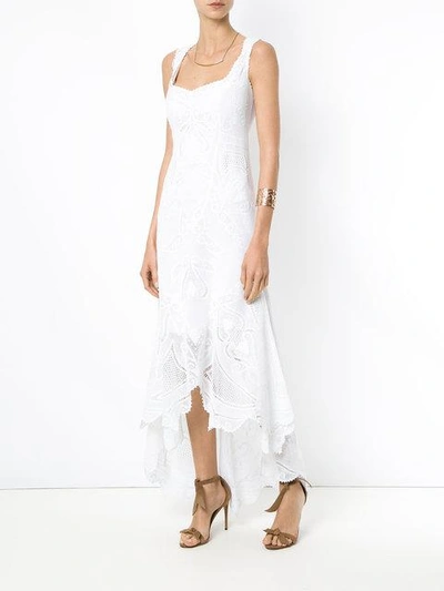 Shop Martha Medeiros Lace Midi Dress In White
