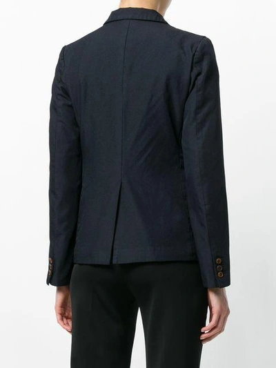 Shop Comme Des Garçons Asymmetric Frill Fitted Jacket - Blue