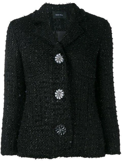 Shop Simone Rocha Tweed Jacket In Black